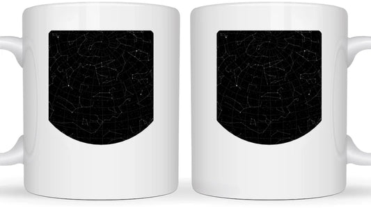 Csillagkép tejúttal és csillag nevekkel - Egyedi személyre szabható bögre