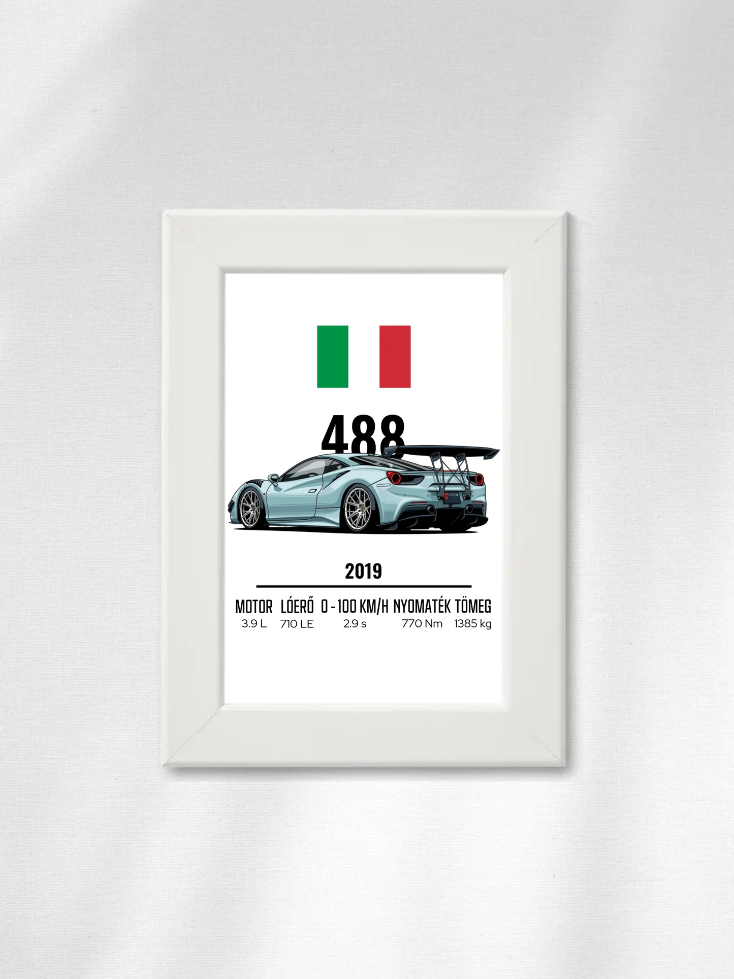 Autó illusztráció - 488 2. - Falikép