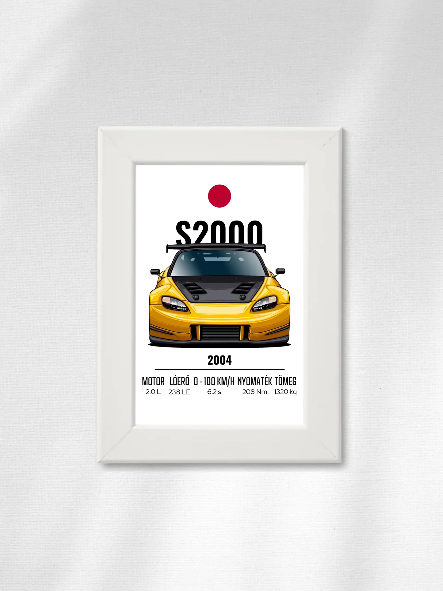 Autó illusztráció - S2000 79. - Falikép