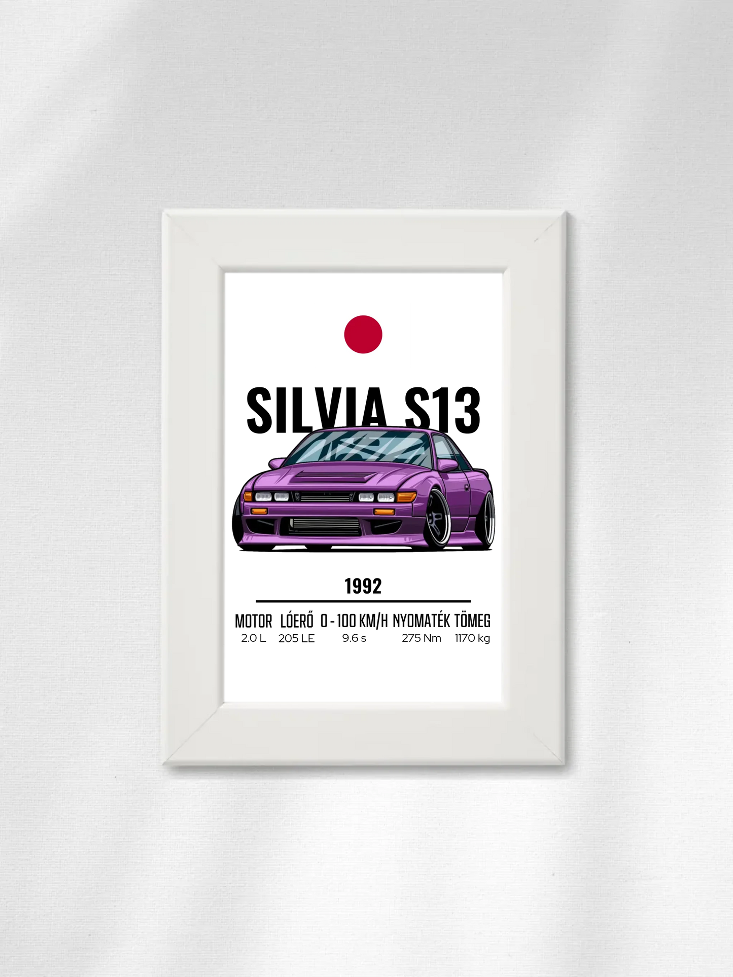 Autó illusztráció - Silvia S13 13. - Falikép