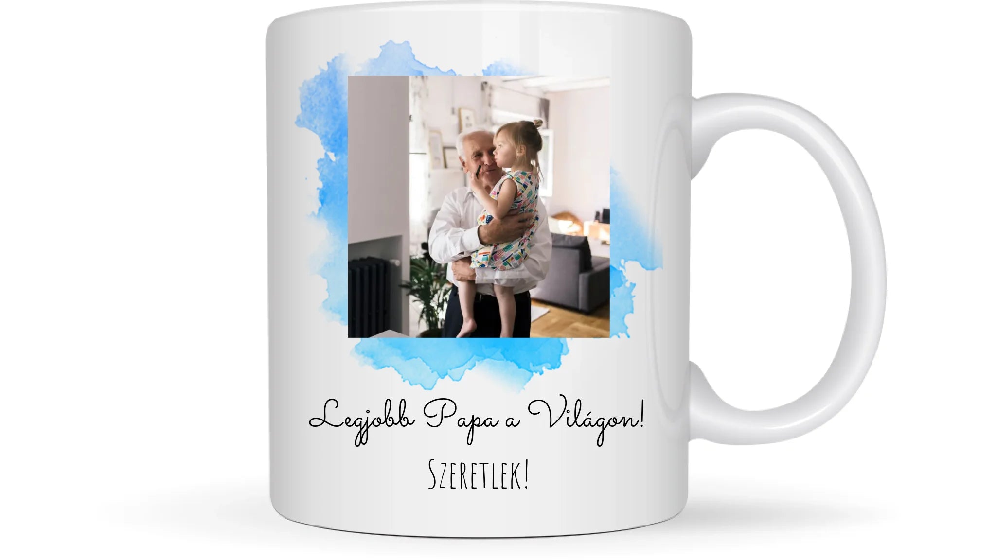 Legjobb Papa a világon 1. - 1 fénykép - Saját fényképes bögre
