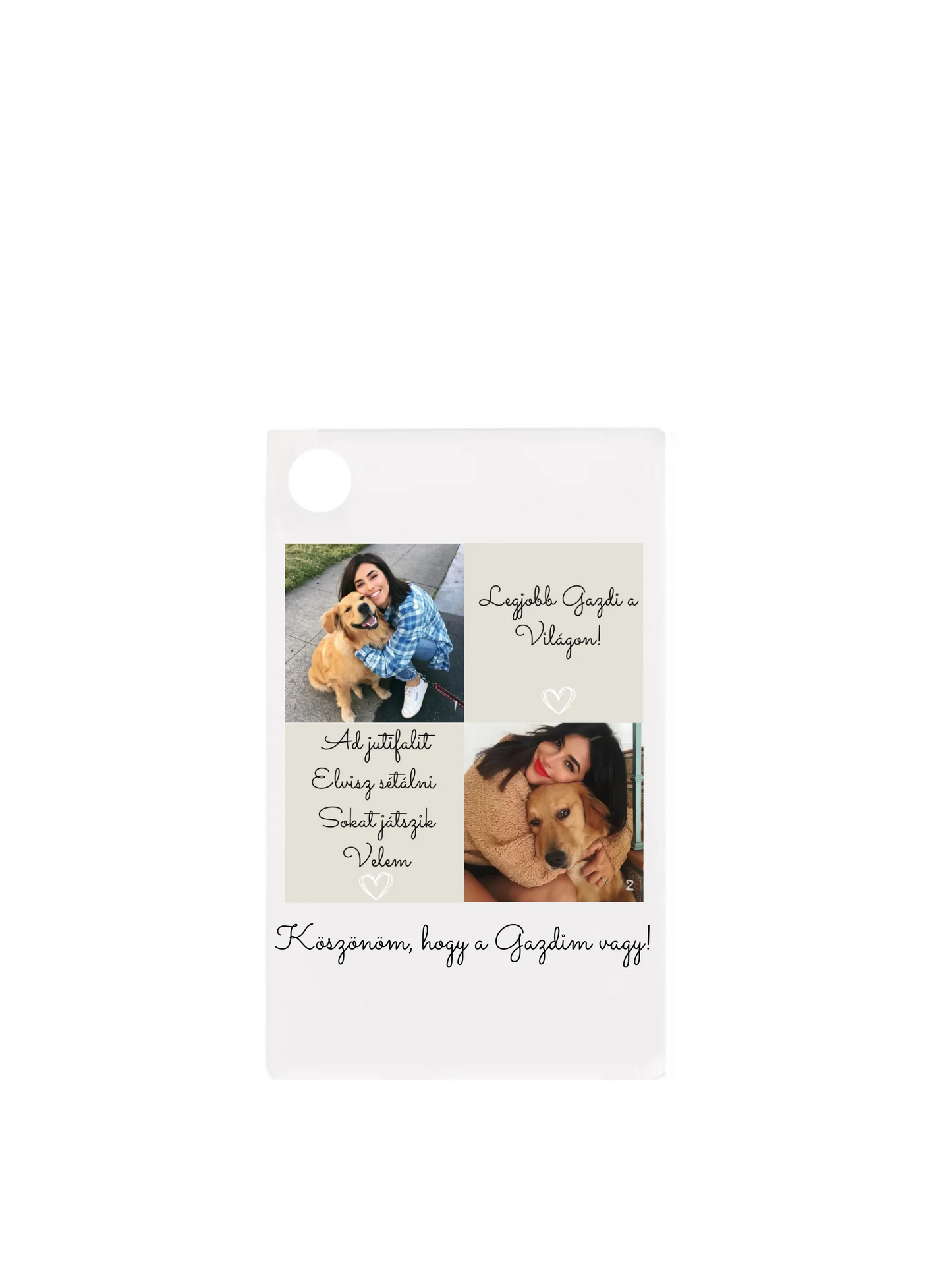 Kutya gazdi 1. - 2 fénykép - Saját fényképes kulcstartó