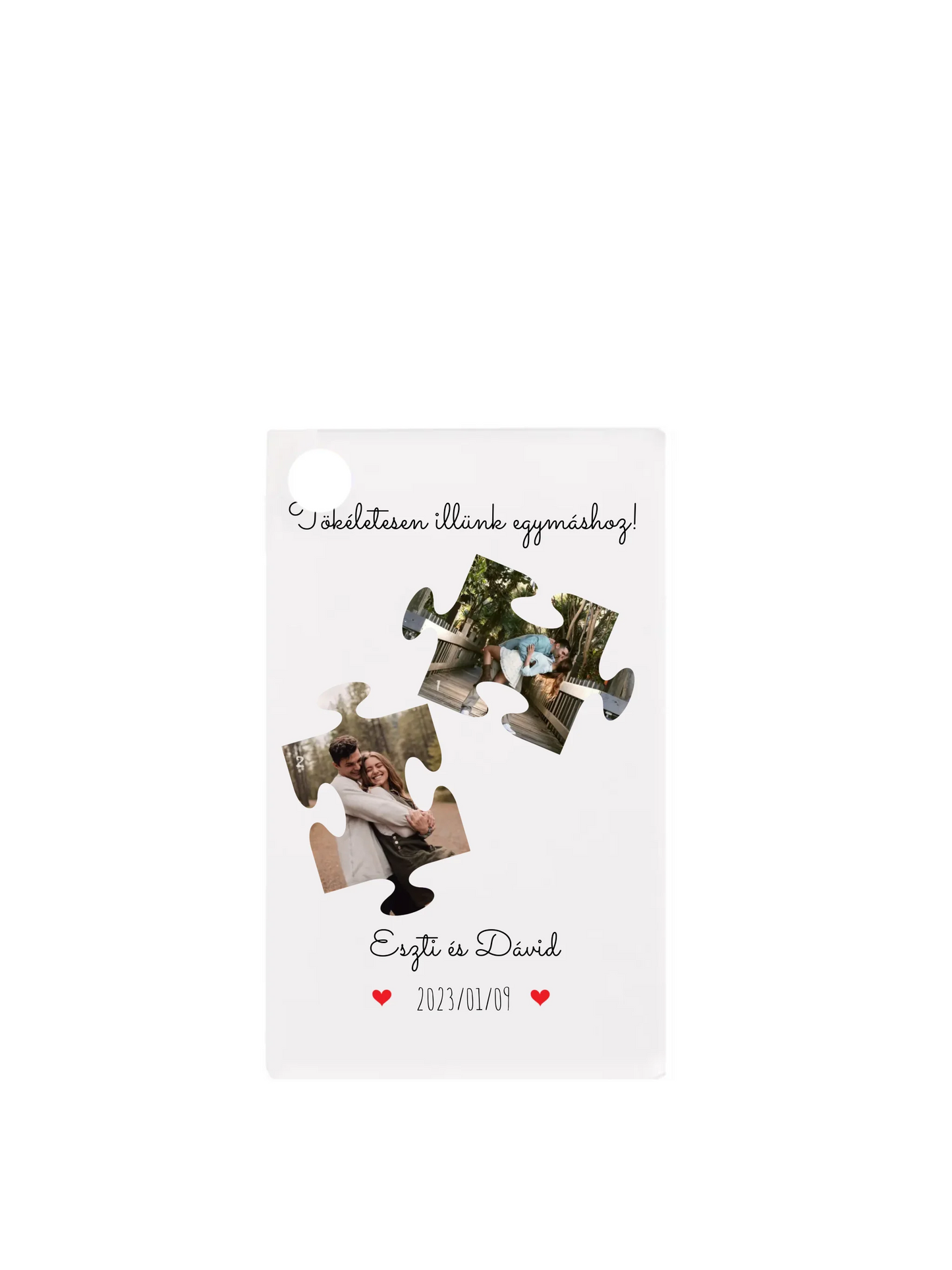 Puzzle 1. - 2 fénykép - Saját fényképes kulcstartó