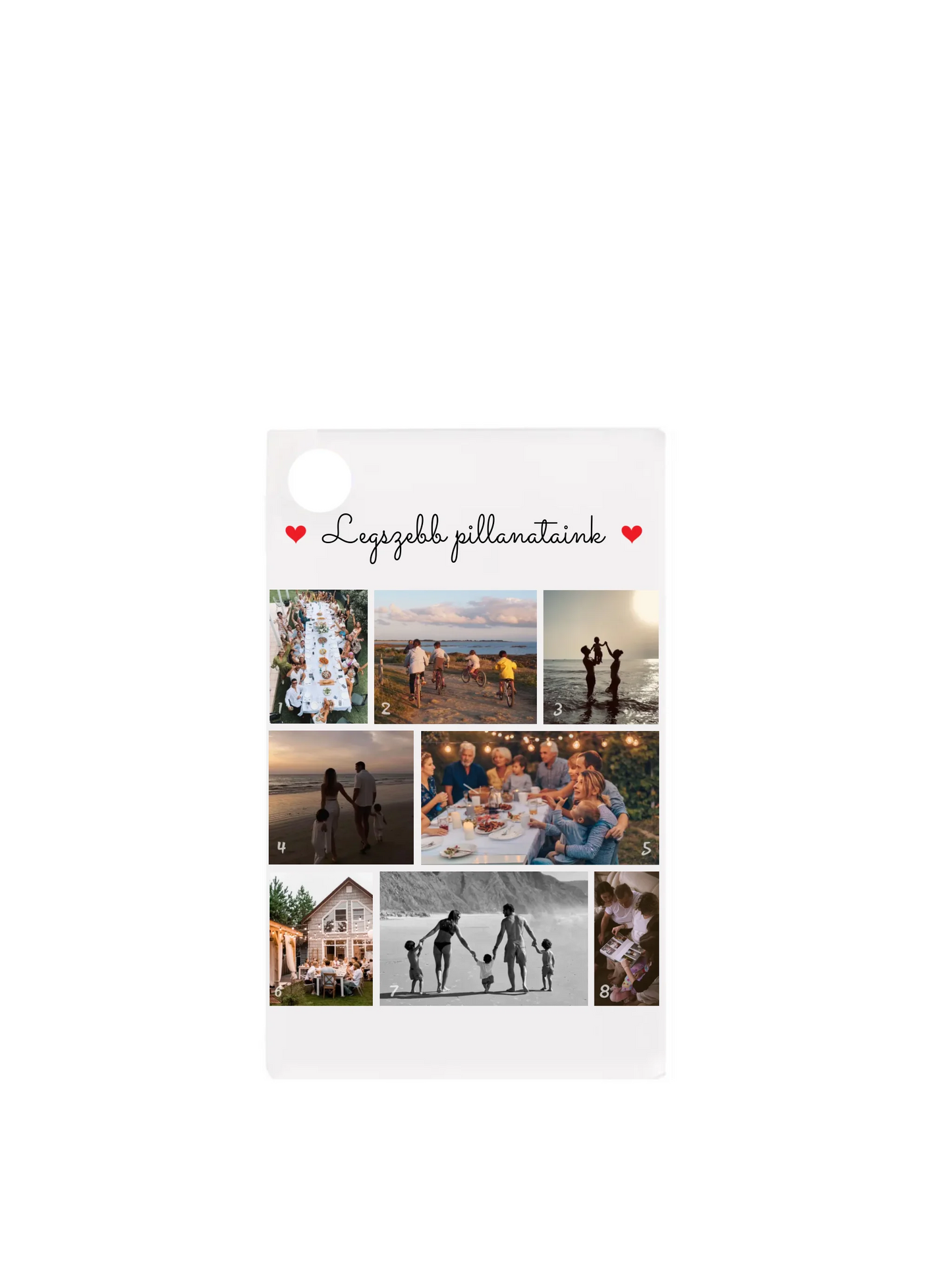 Legszebb pillanataink 1. - 8 fénykép - Saját fényképes kulcstartó