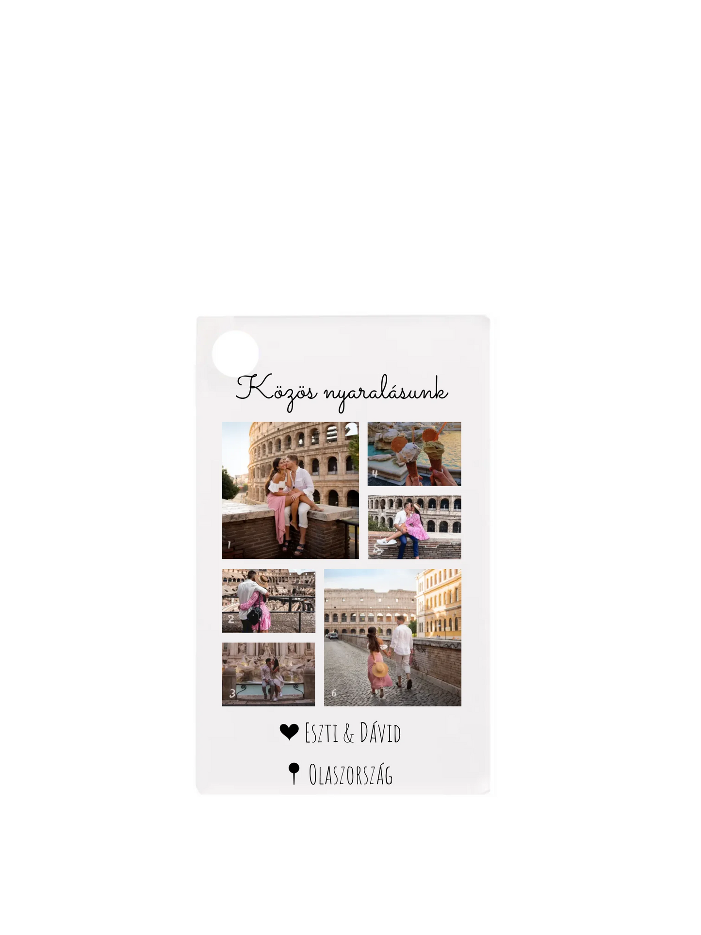Közös nyaralásunk 1. - 6 fénykép - Saját fényképes kulcstartó