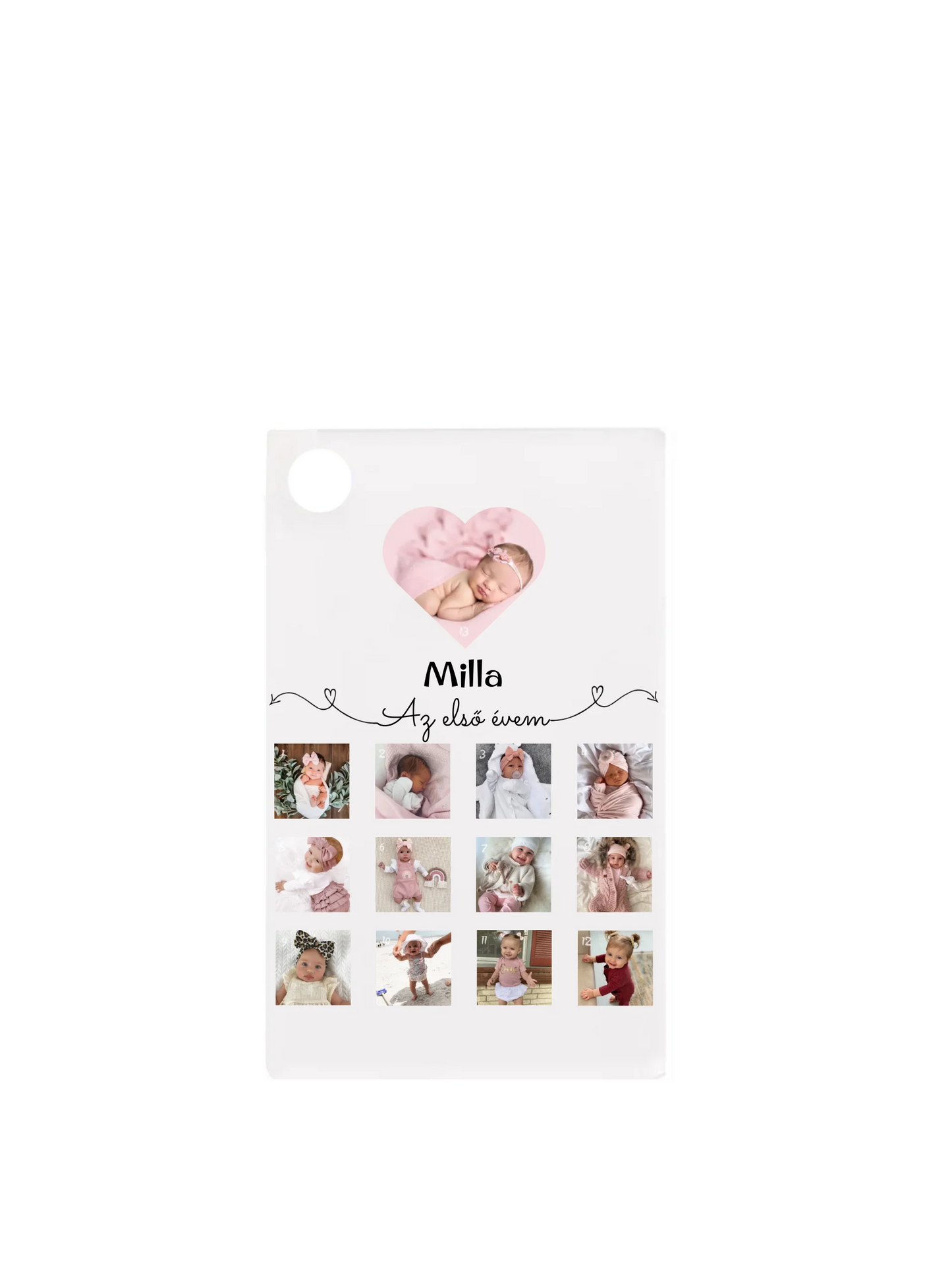 Az első évem - 13 fénykép - Saját fényképes kulcstartó