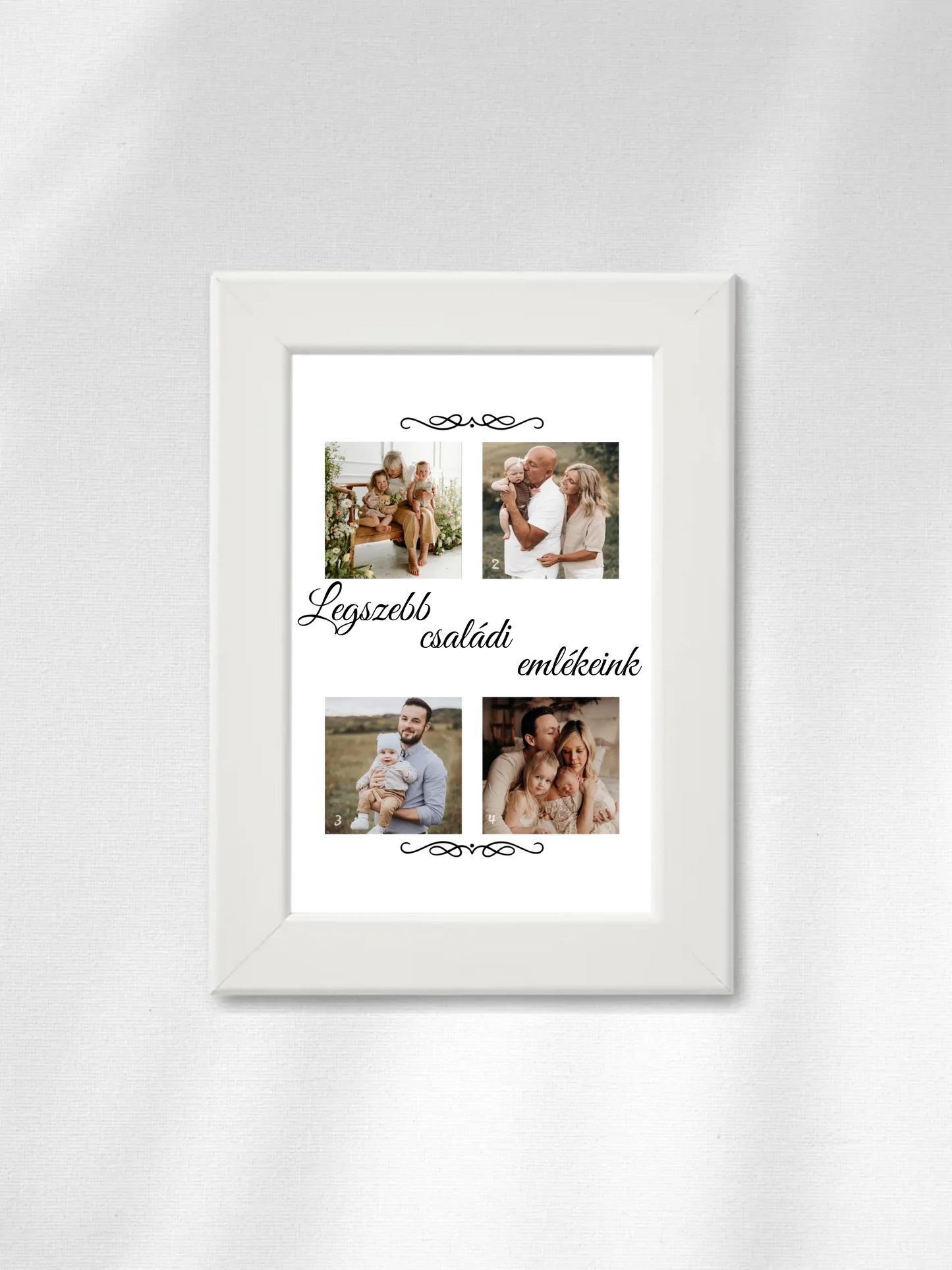 Családi fotókollázs 1. - 4 fénykép - Saját fényképes falikép