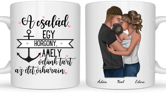 Család és a baba - Egyedi személyre szabható bögre