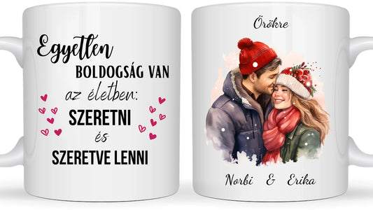 Karácsonyi szeretet - Egyedi személyre szabható bögre