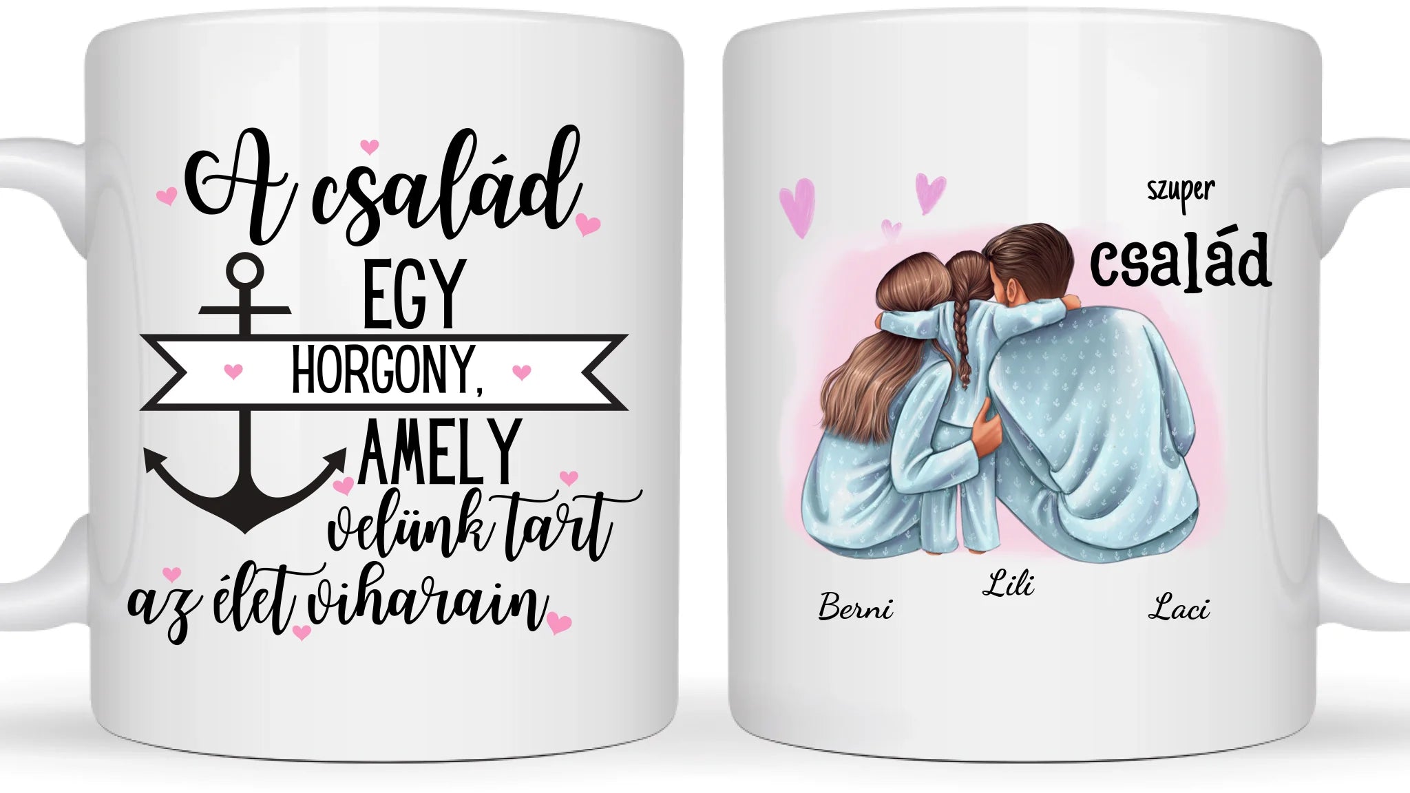 Szuper család - Egyedi személyre szabható bögre