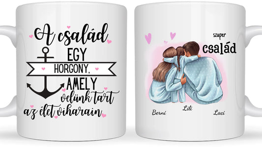 Szuper család - Egyedi személyre szabható bögre