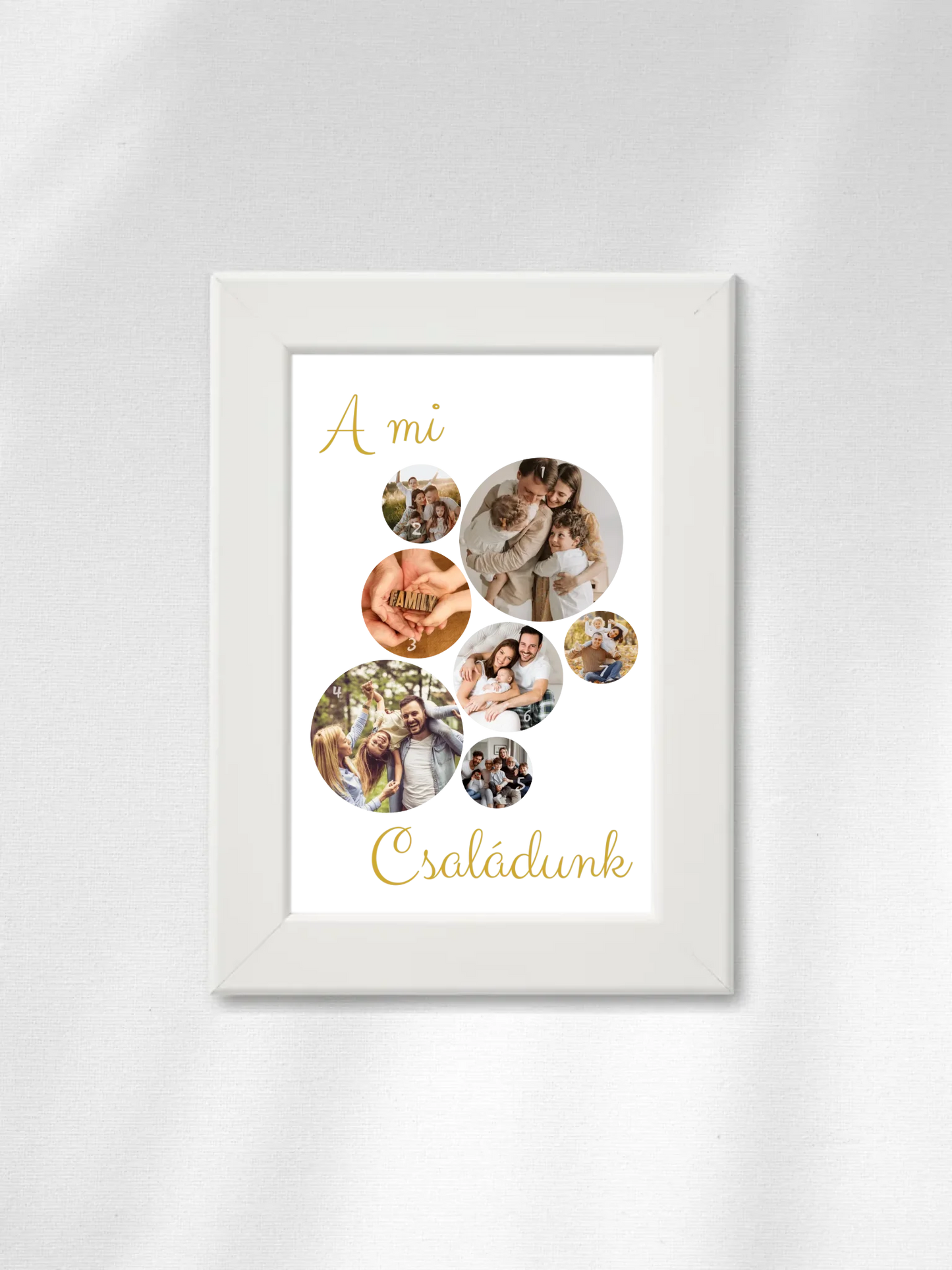 A Mi családunk fotókollázs - Ajándék Családnak - Fényképes falikép