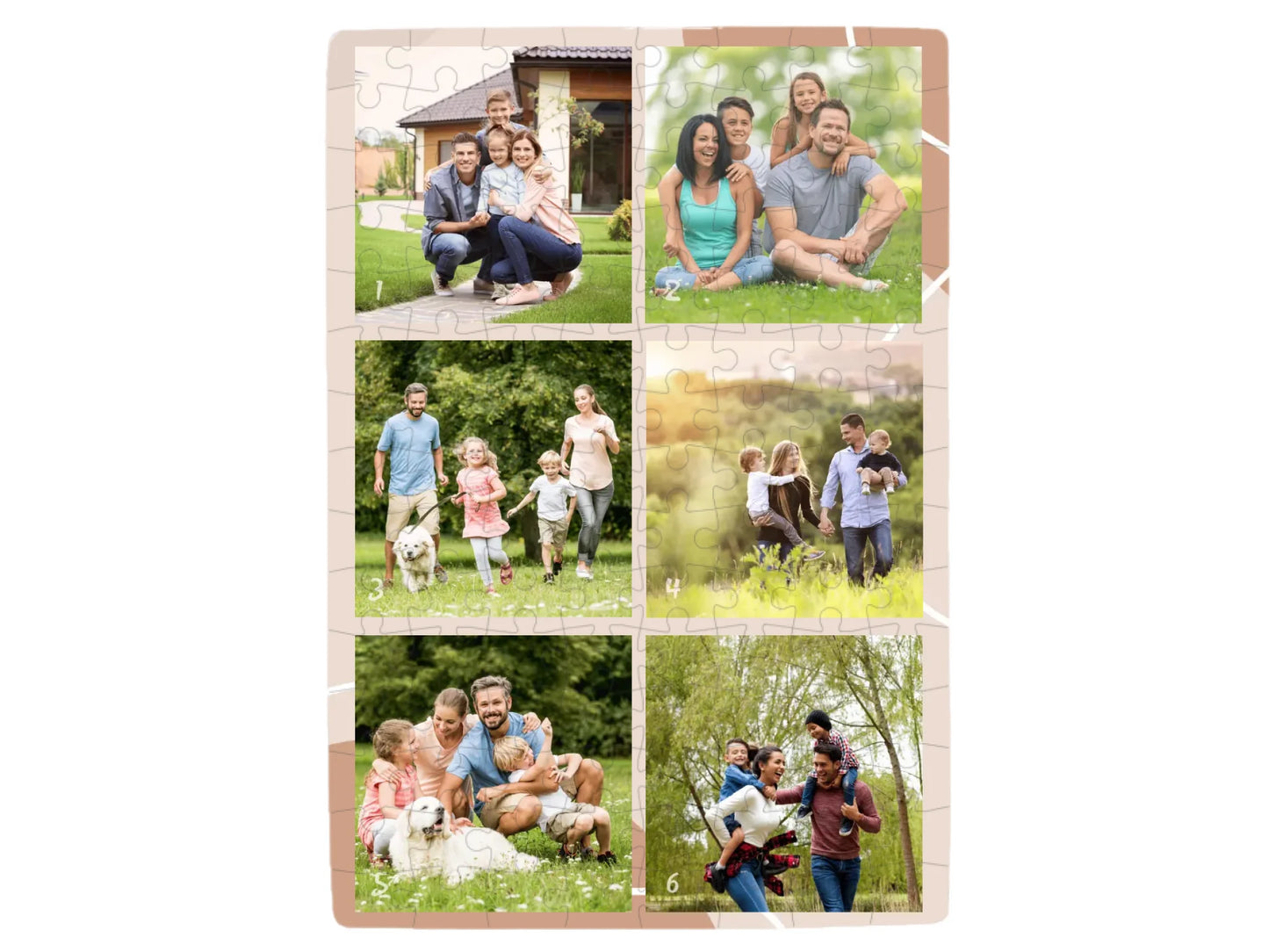 Minimalista fotókollázs - 6 kép - Fényképes puzzle