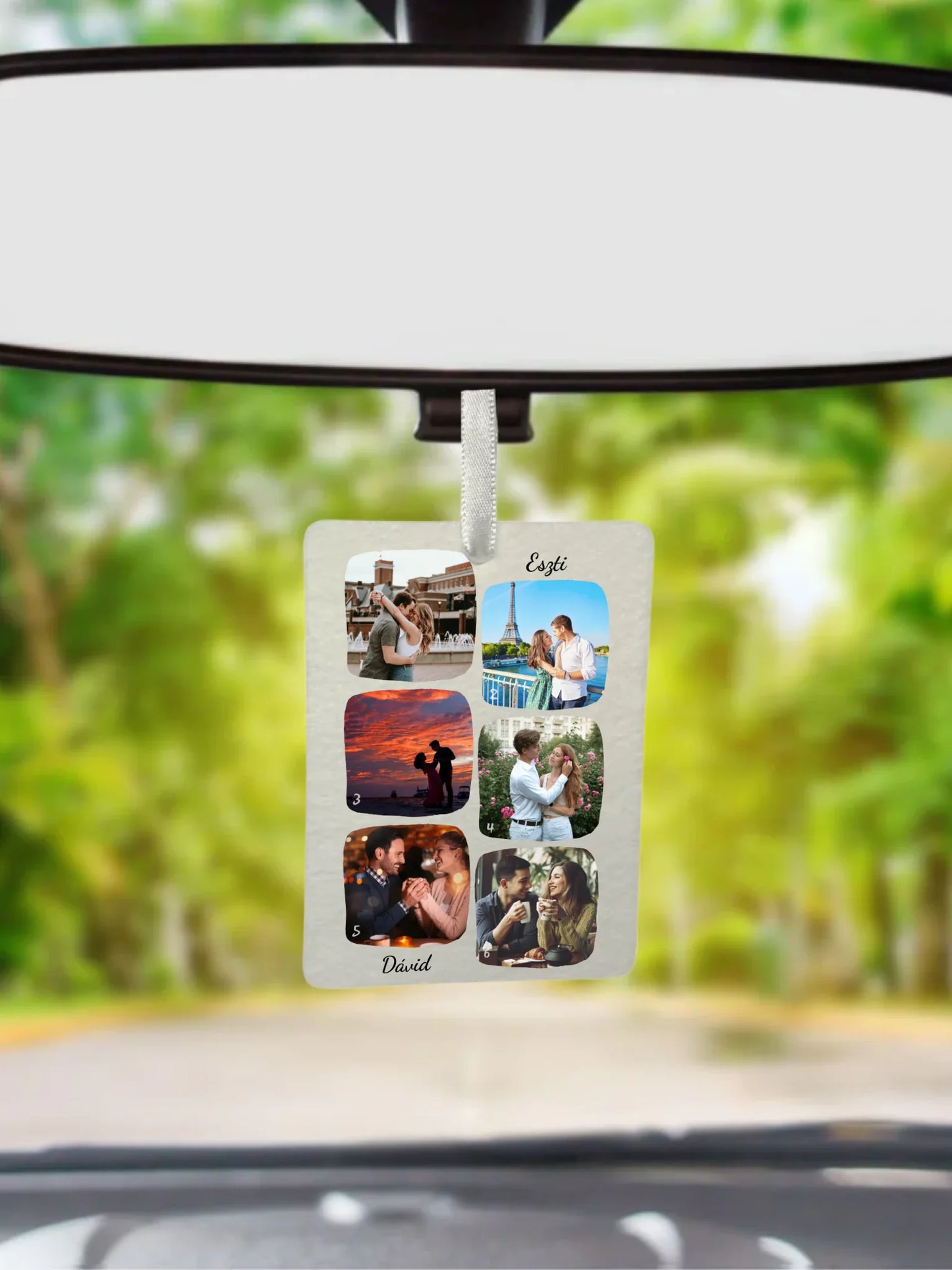 Páros fotókollázs - Ajándék Pároknak - Fényképes autóillatosító