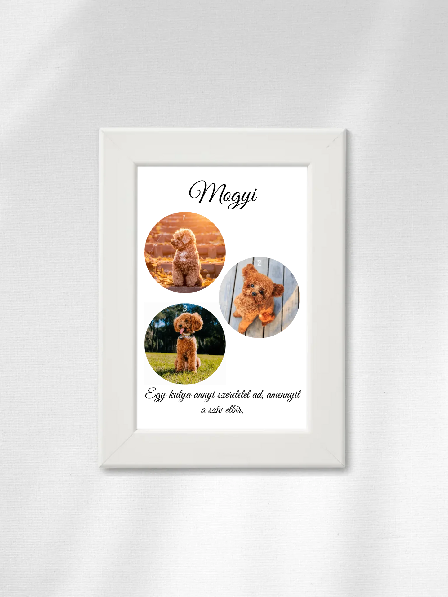 Egy kutya fotókollázs - Ajándék Kutya gazdinak - Fényképes falikép