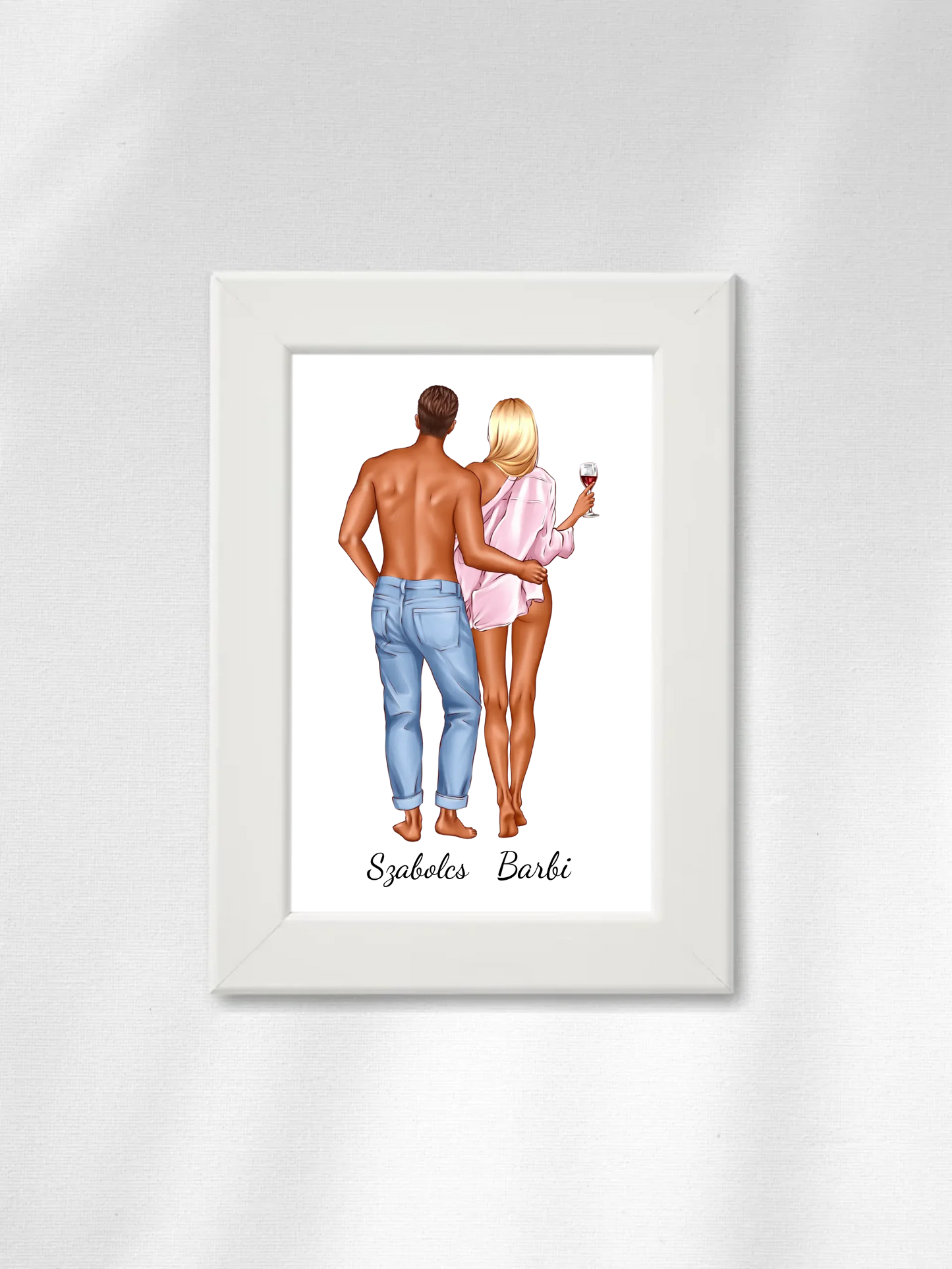 Romantikus pár - Egyedi személyre szabható falikép