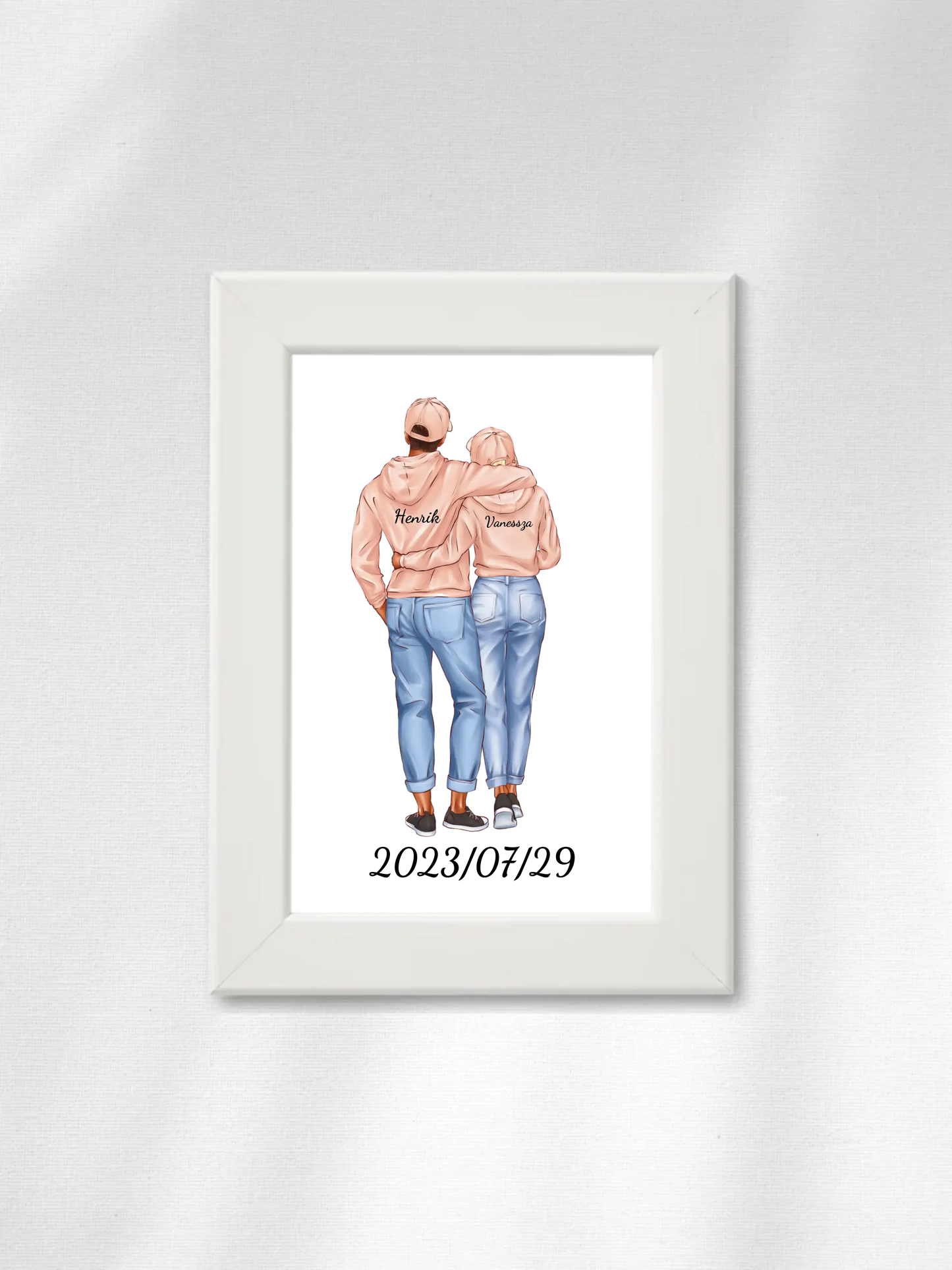 Stílusos laza pár - Egyedi személyre szabható falikép