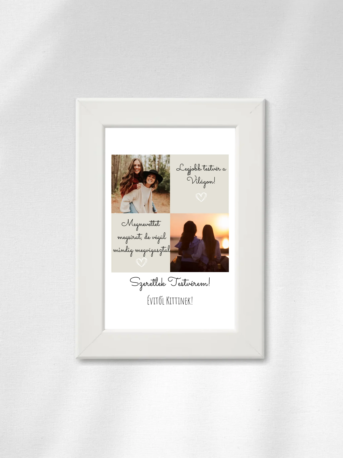 Testvér 1. - 2 fénykép - Saját fényképes falikép