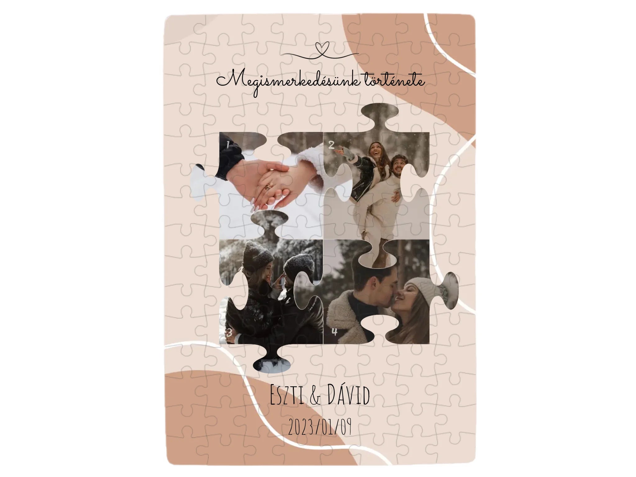 Megismerkedésünk története puzzle 1. - 4 fénykép - Saját fényképes puzzle