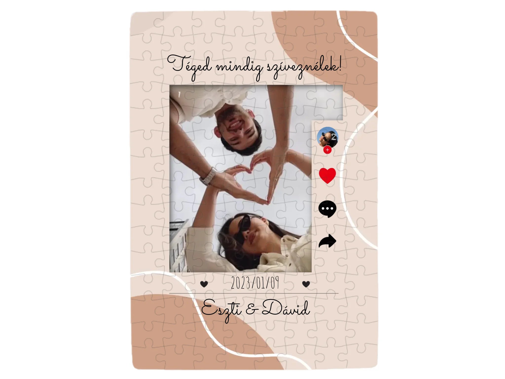 TikTok illusztráció 1. - 2 fénykép - Saját fényképes puzzle