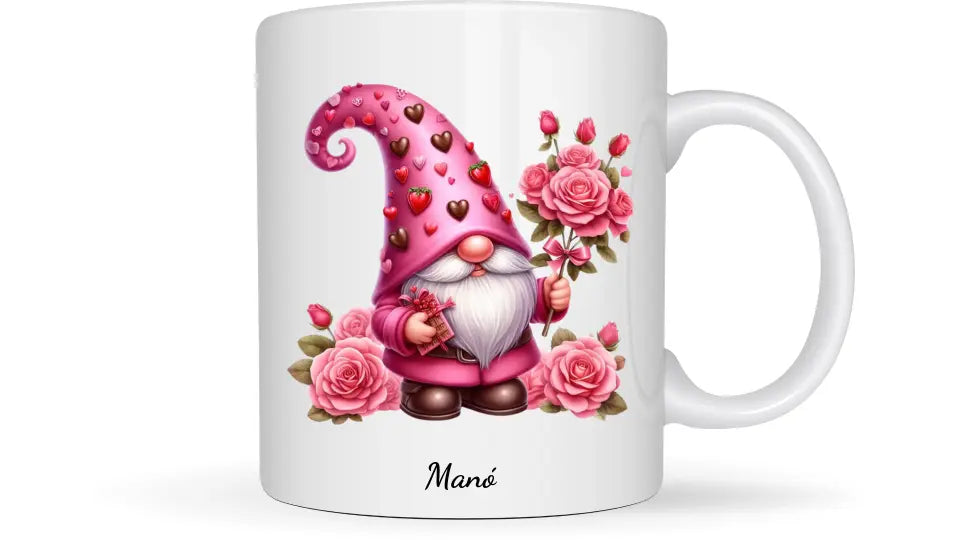 Valentin napi törpe - Egyedi személyre szabható bögre