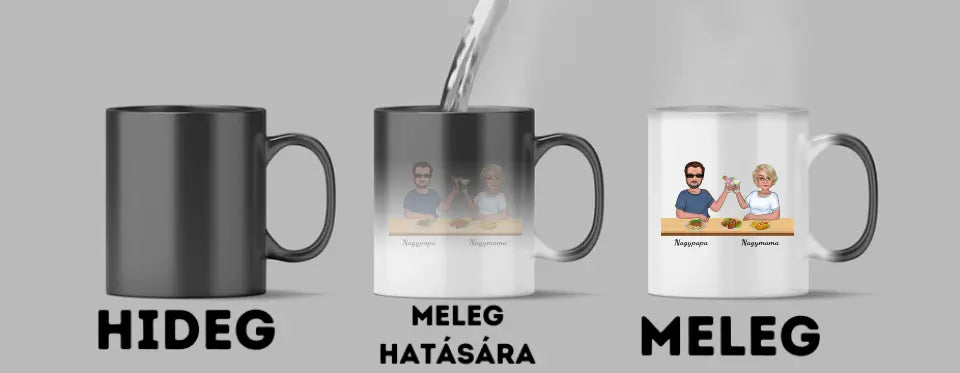 Nagyszülők koktélozva randiznak - Egyedi személyre szabható bögre