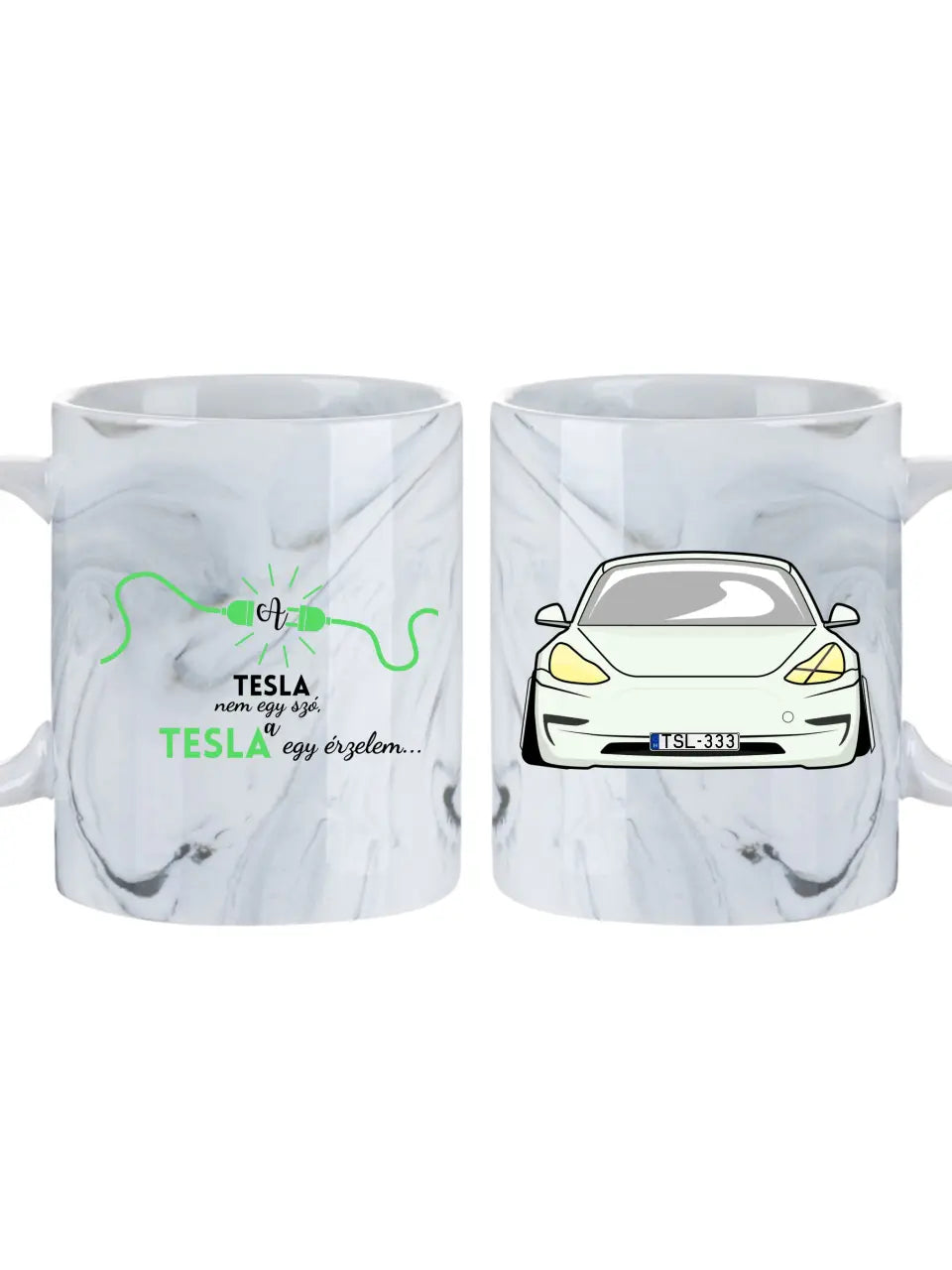 Tesla Model 3 - Egyedi személyre szabható bögre