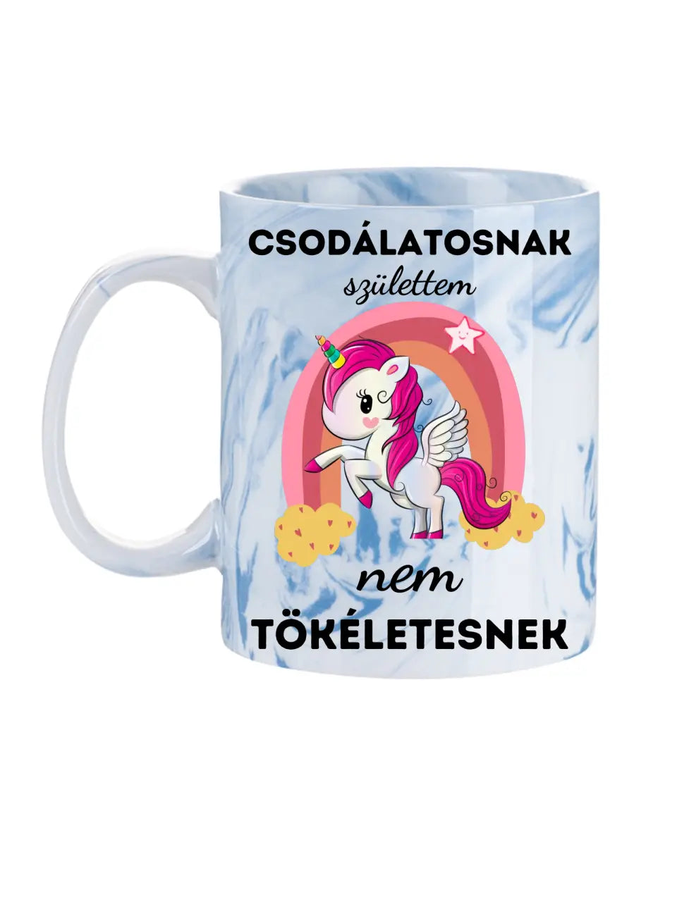 Csodálatosnak születtem, nem tökéletesnek - Egyedi vicces, humoros bögre