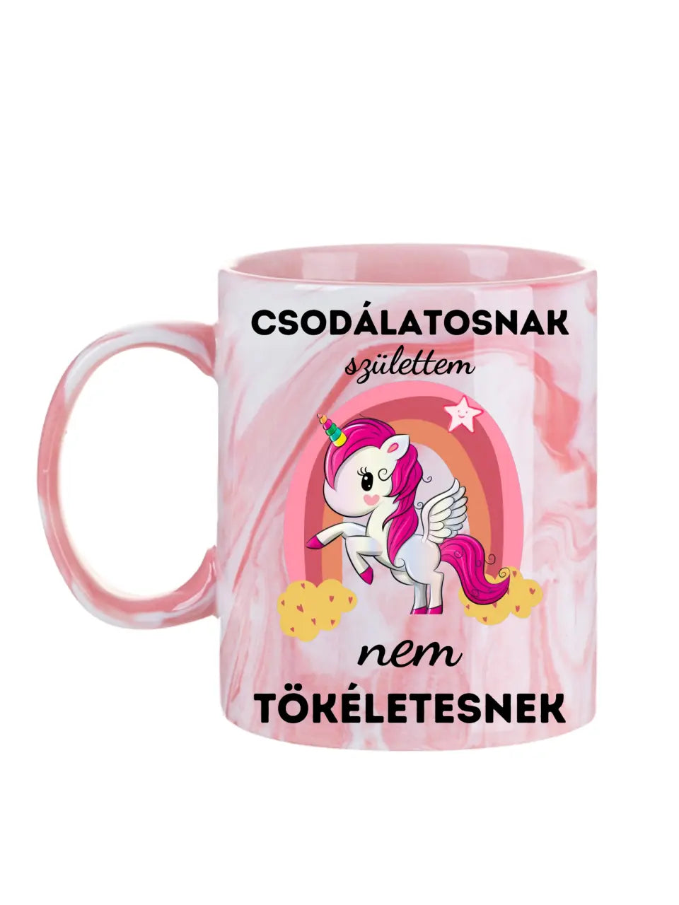 Csodálatosnak születtem, nem tökéletesnek - Egyedi vicces, humoros bögre