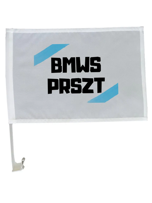 PRSZT 2 - Egyedi autós zászló - Írd be a saját márkádat!