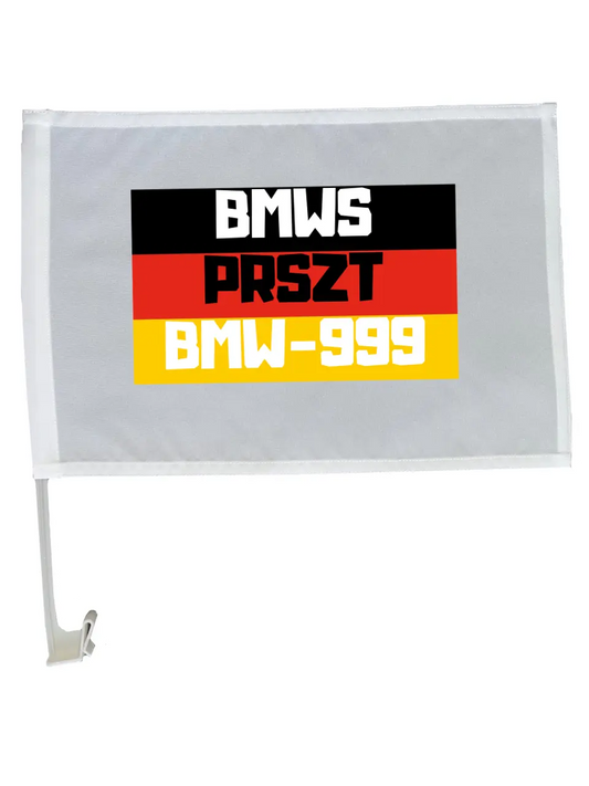 PRSZT 4 - Egyedi autós zászló - Írd be a saját márkádat!