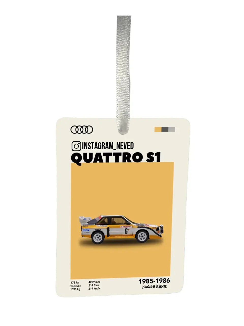 Audi Quattro S1 17. - Egyedi autóillatosító.