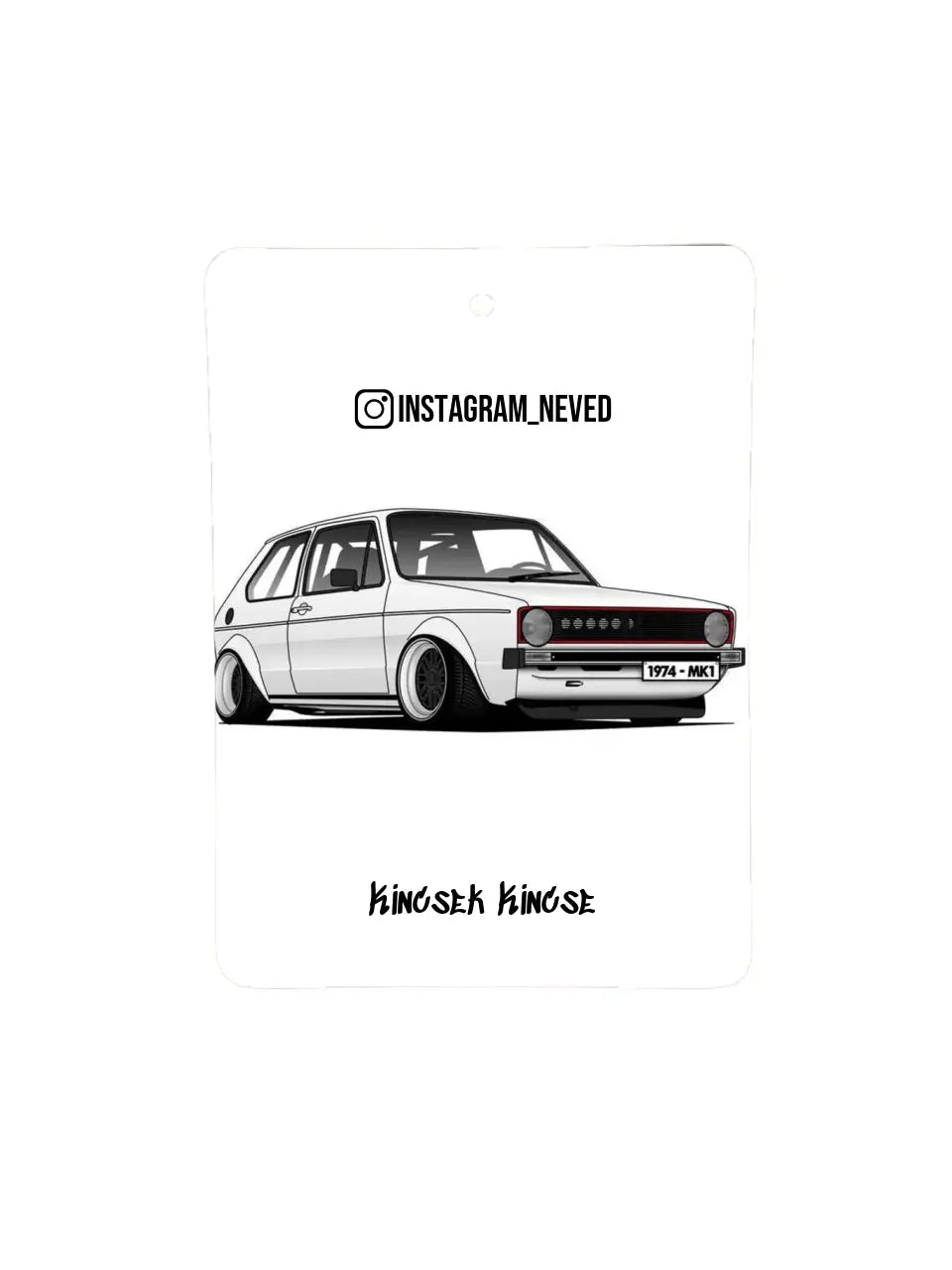 Volkswagen Golf MK1 10. - Egyedi autóillatosító.