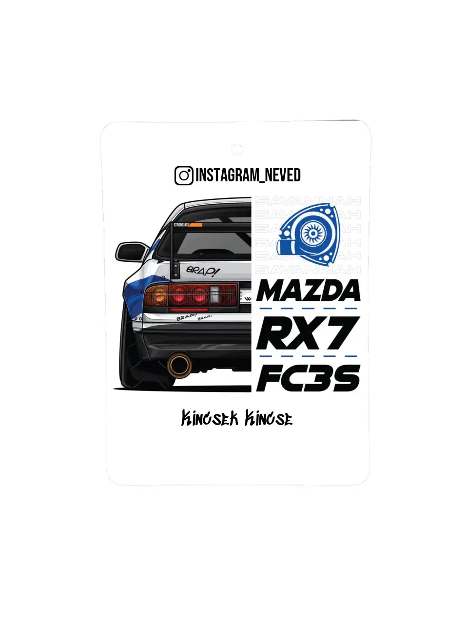 Mazda RX7 FC3S 50. - Egyedi autóillatosító