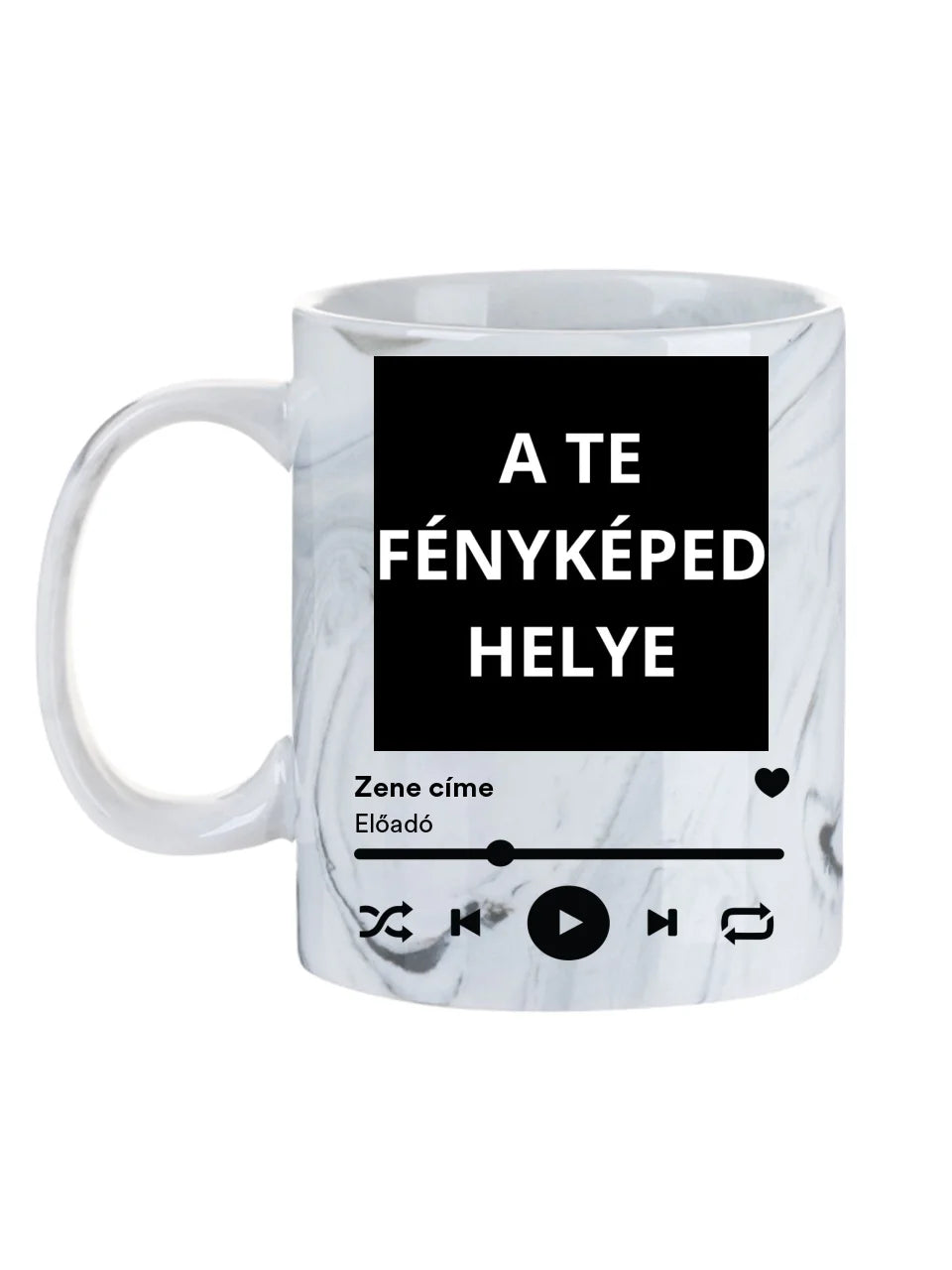 Spotify zeneszámos bögre - Egyedi személyre szabható bögre