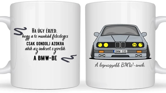 BMW E30 - Egyedi személyre szabható bögre