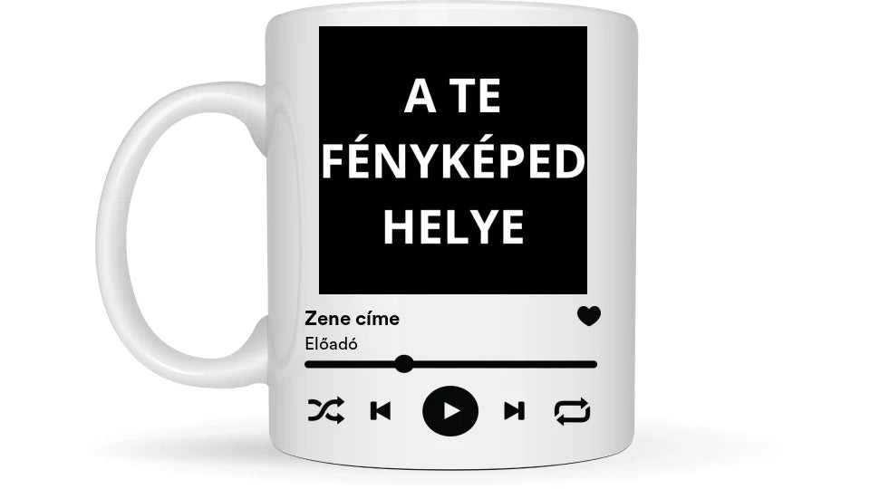 Spotify zeneszámos bögre - Egyedi személyre szabható bögre