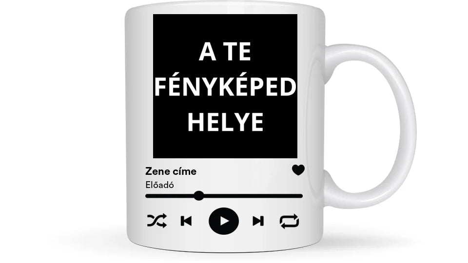 Spotify zeneszámos bögre - Egyedi személyre szabható bögre