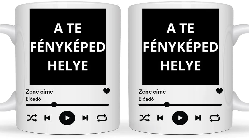 Spotify zeneszámos bögre - Egyedi személyre szabható bögre