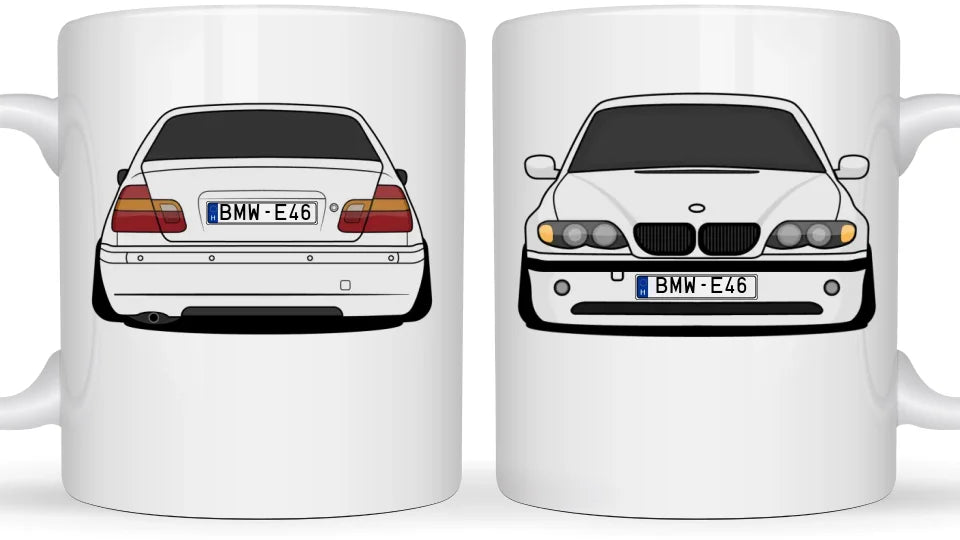 BMW E46 - Egyedi személyre szabható autós bögre