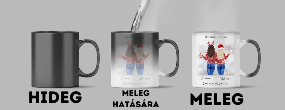 Legjobb barátnők karácsonya 2. - Egyedi személyre szabható bögre