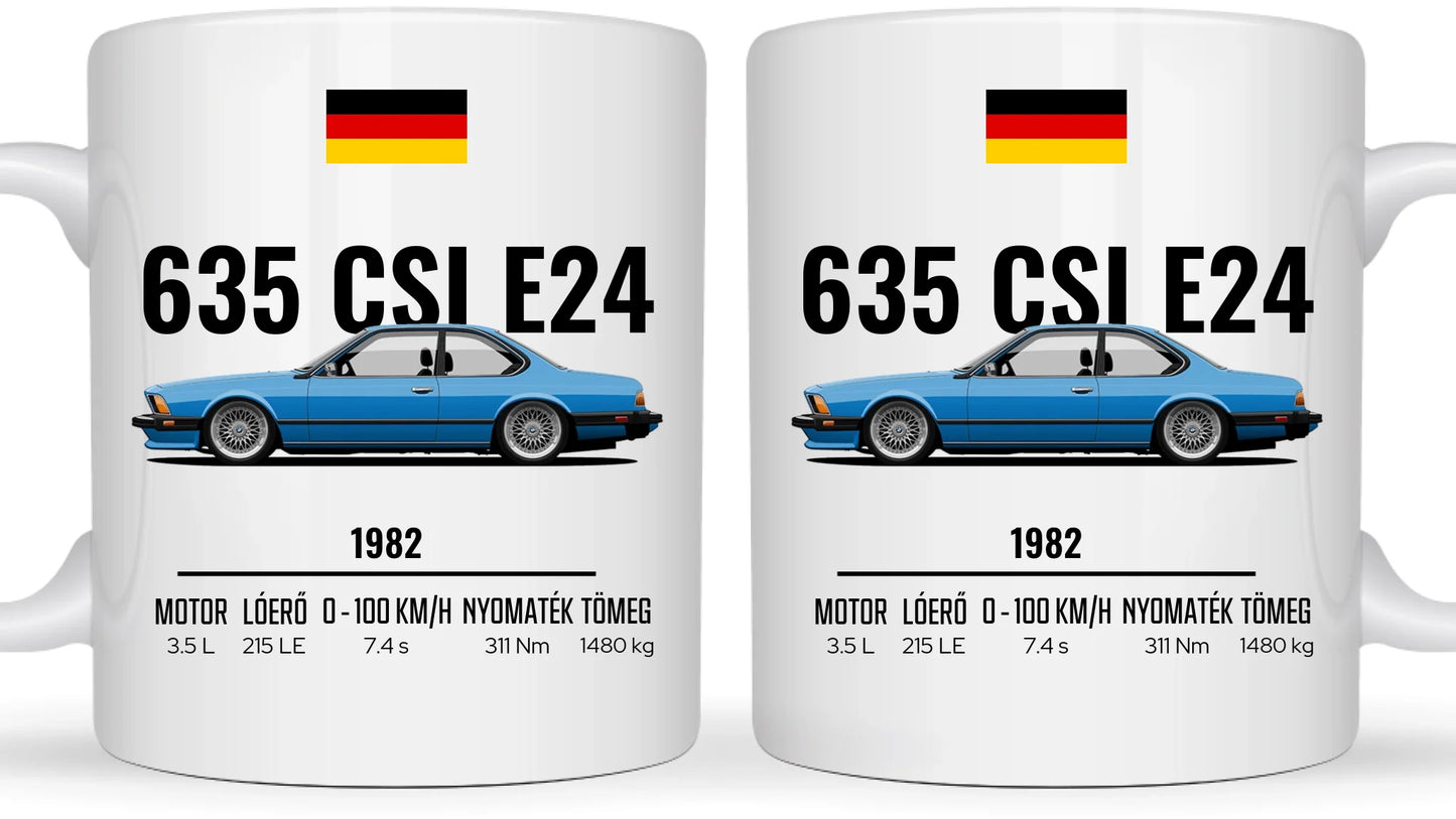 Autó illusztráció - 635 CSI E24 61. - Egyedi személyre szabható bögre