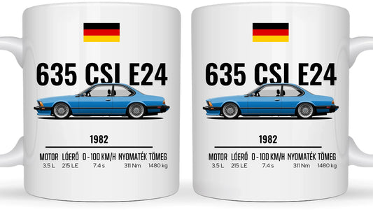 Autó illusztráció - 635 CSI E24 61. - Egyedi személyre szabható bögre