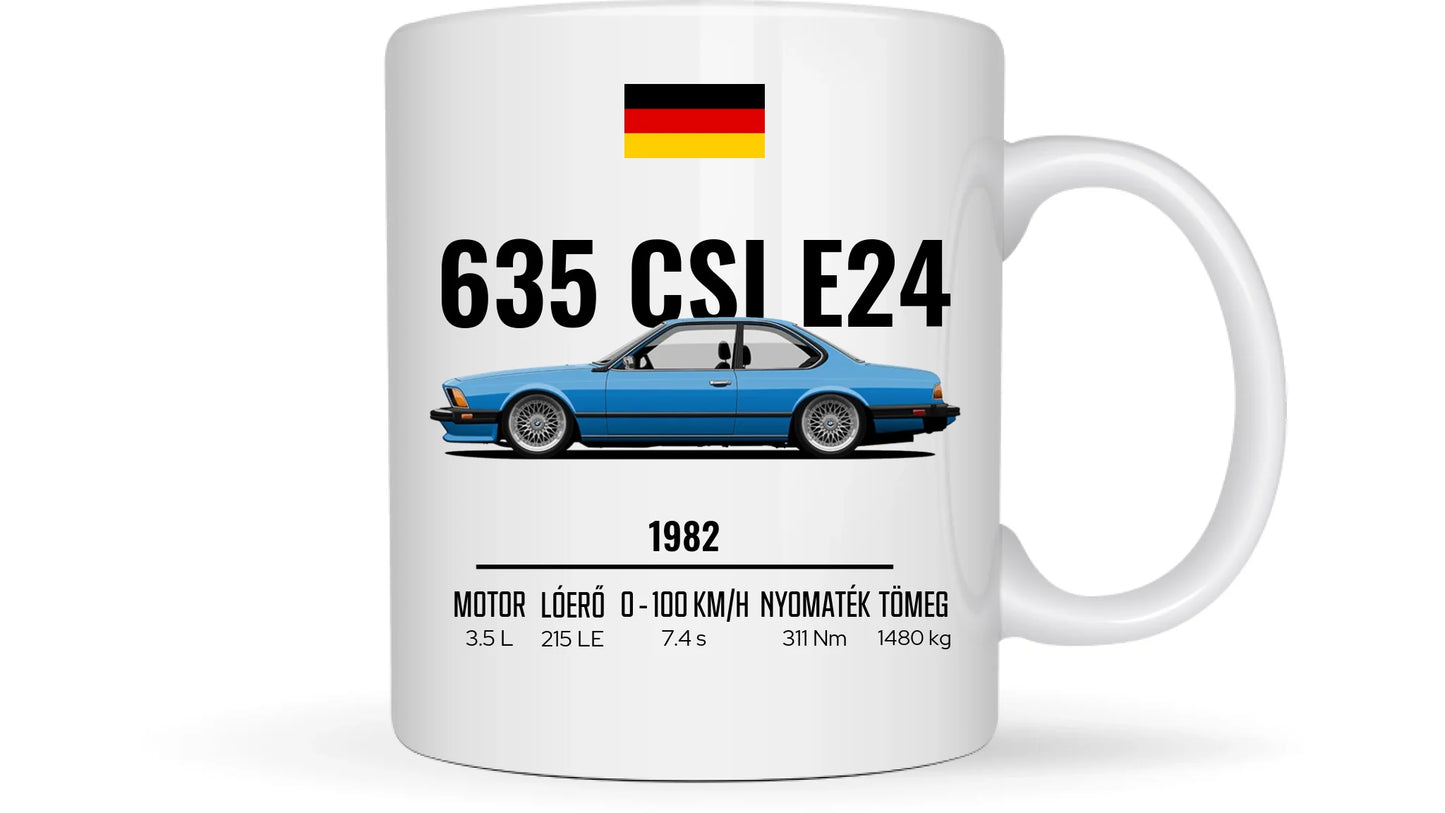 Autó illusztráció - 635 CSI E24 61. - Egyedi személyre szabható bögre