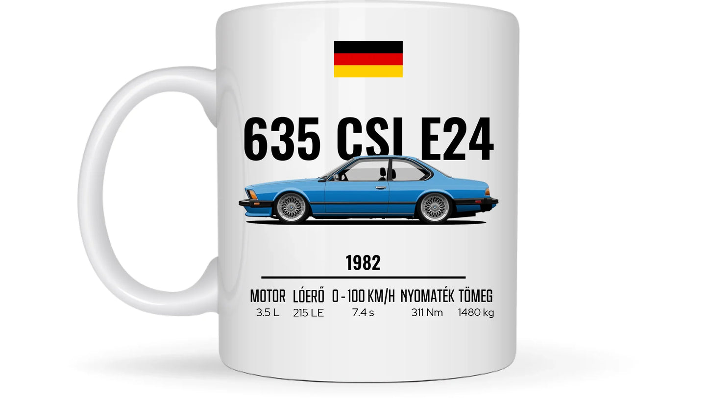 Autó illusztráció - 635 CSI E24 61. - Egyedi személyre szabható bögre