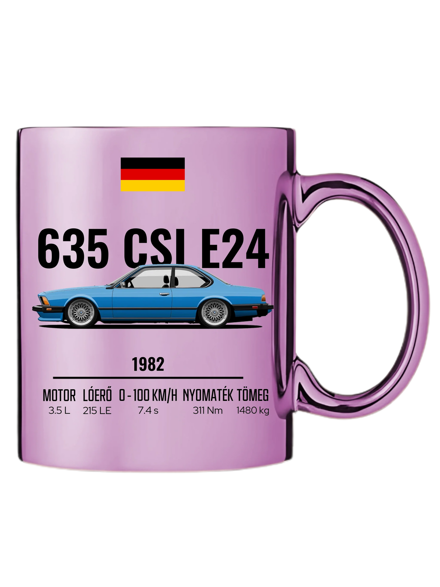 Autó illusztráció - 635 CSI E24 61. - Egyedi személyre szabható bögre