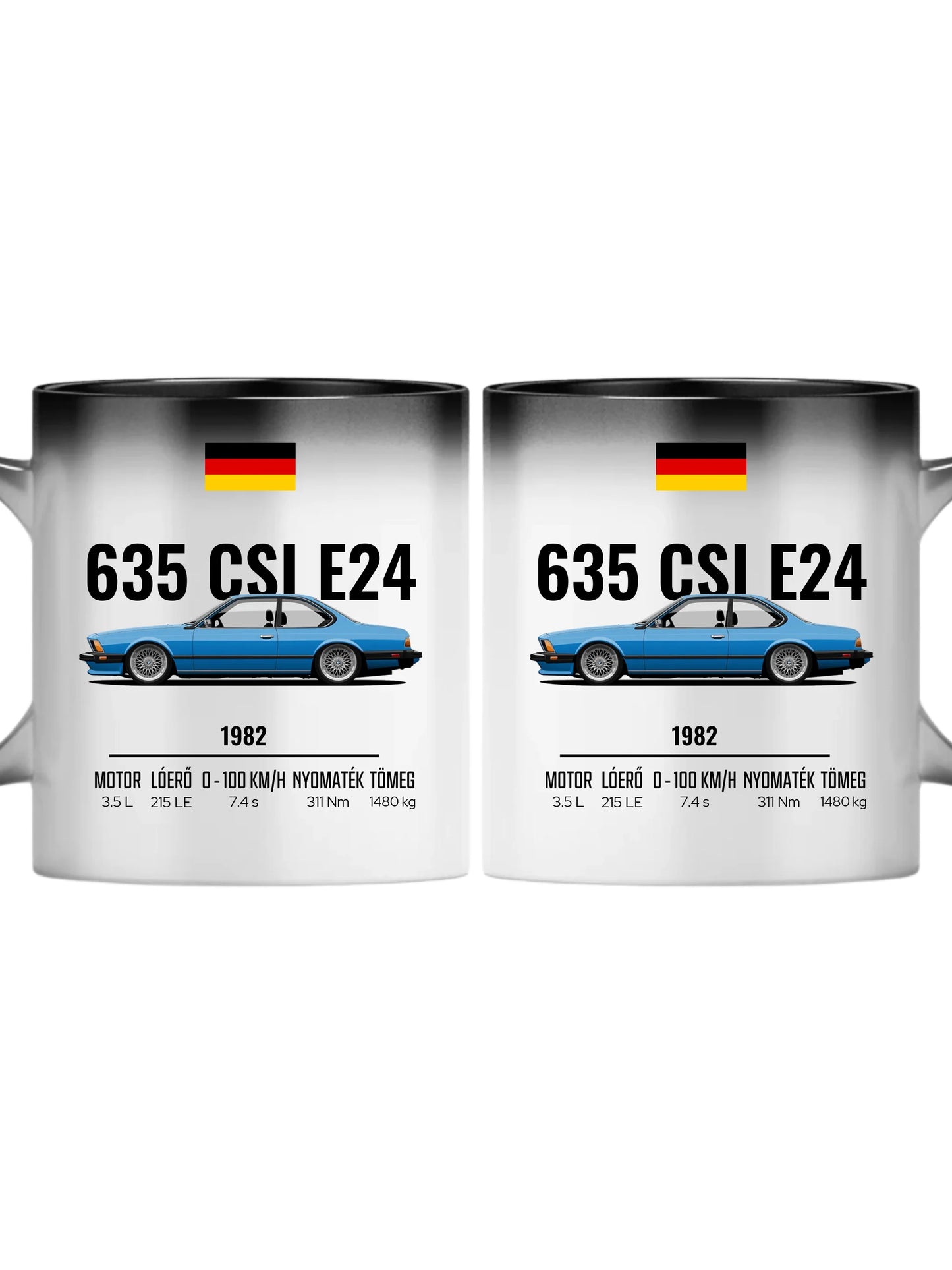 Autó illusztráció - 635 CSI E24 61. - Egyedi személyre szabható bögre