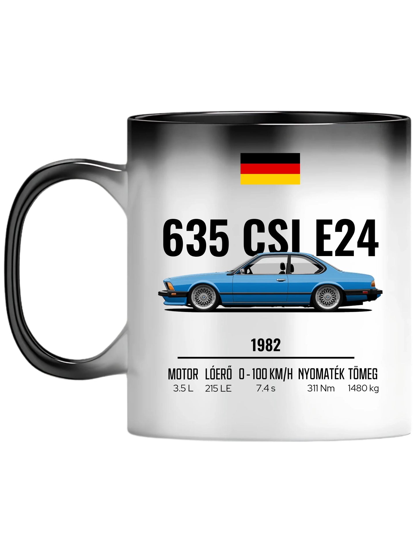 Autó illusztráció - 635 CSI E24 61. - Egyedi személyre szabható bögre