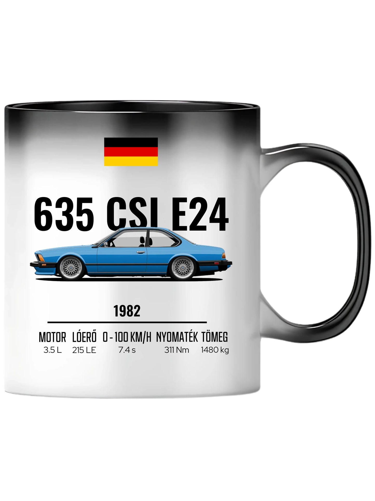 Autó illusztráció - 635 CSI E24 61. - Egyedi személyre szabható bögre