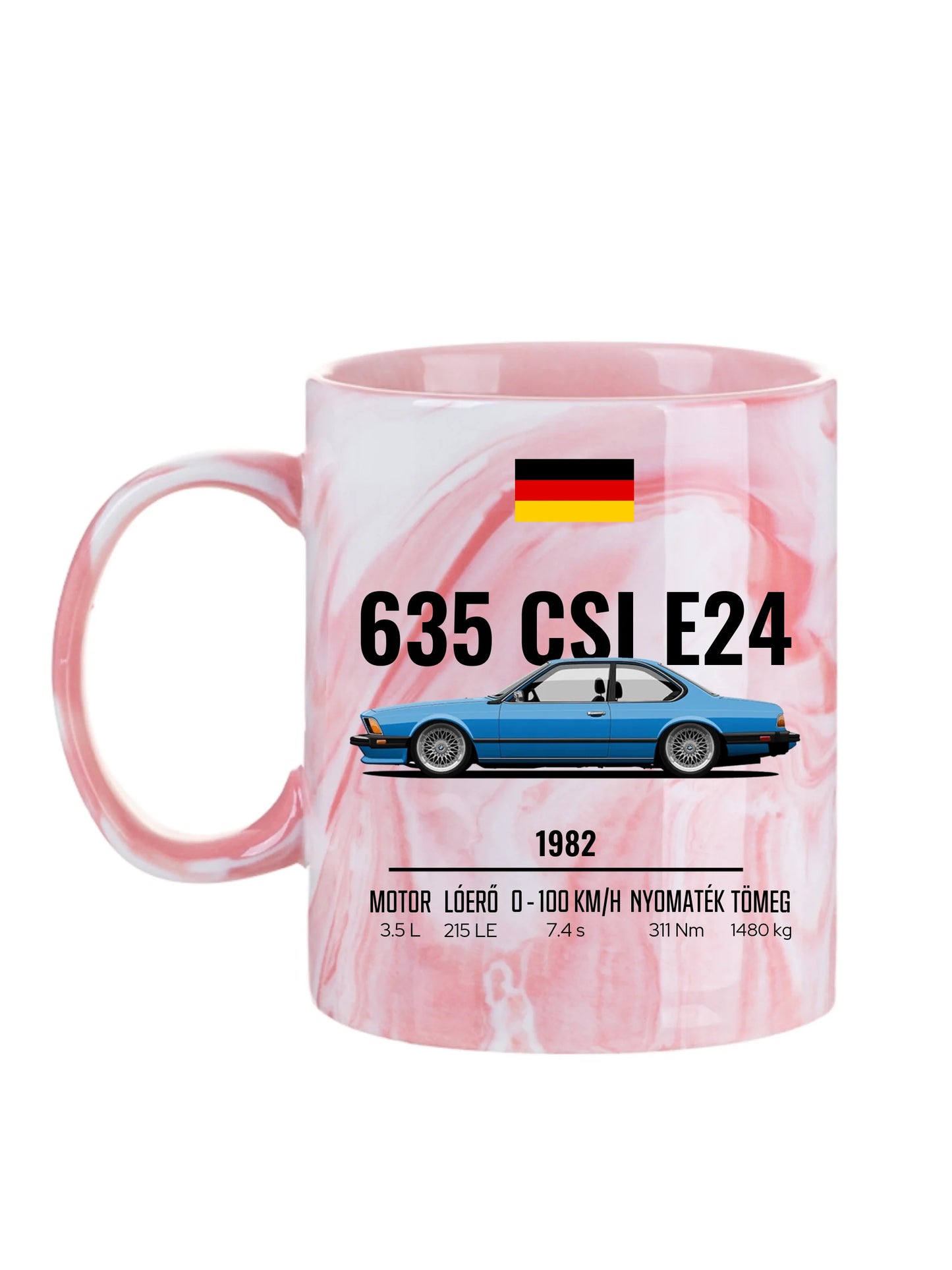 Autó illusztráció - 635 CSI E24 61. - Egyedi személyre szabható bögre